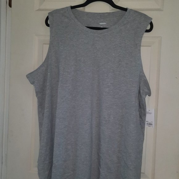 BNWT Plus Size Sonoma Goods For Life Gray Muscle Tunic Tank 2XL 20W/22W - Picture 3 of 7